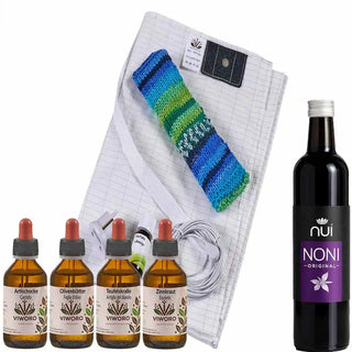 Pacchetto Salute Deluxe – Lenzuolo di Messa a Terra, Nui Noni & 4 Estratti Vegetali