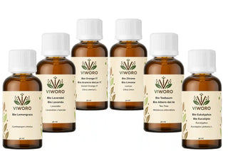 6 flaconi di olii essenziali, 100% naturali e biologici - Viworo