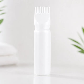 Flacone applicatore con pettine per oli, 160 ml, bianco