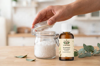 The sniffing jar trick: coarse salt with 2-3 drops of Viworo organic eucalyptus essential oil, smell for one minute