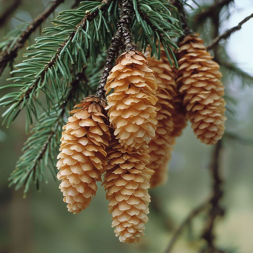 Fichte Picea obovata Nadelbaum im Wald