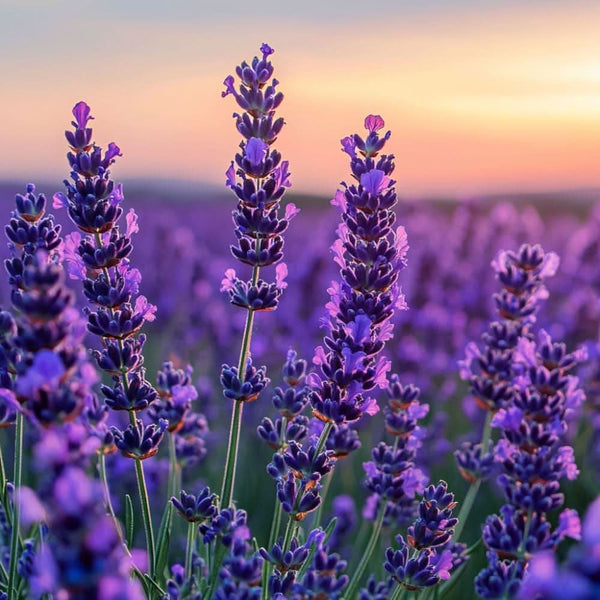 Organic Lavender Lavandula hybrida fields in Bulgaria