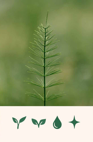Pianta di equiseto - vista ravvicinata della struttura vegetale