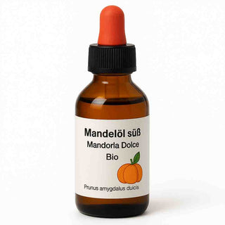 Flacone di olio di mandorle dolci con pipetta 100 ml – etichetta semplice