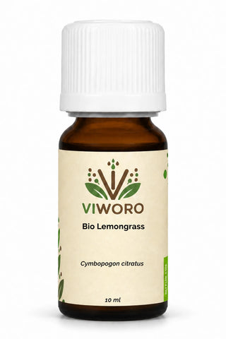 Olio essenziale di lemongrass bio 10 ml Viworo, agrumato e tonificante per diffusore e aromaterapia.