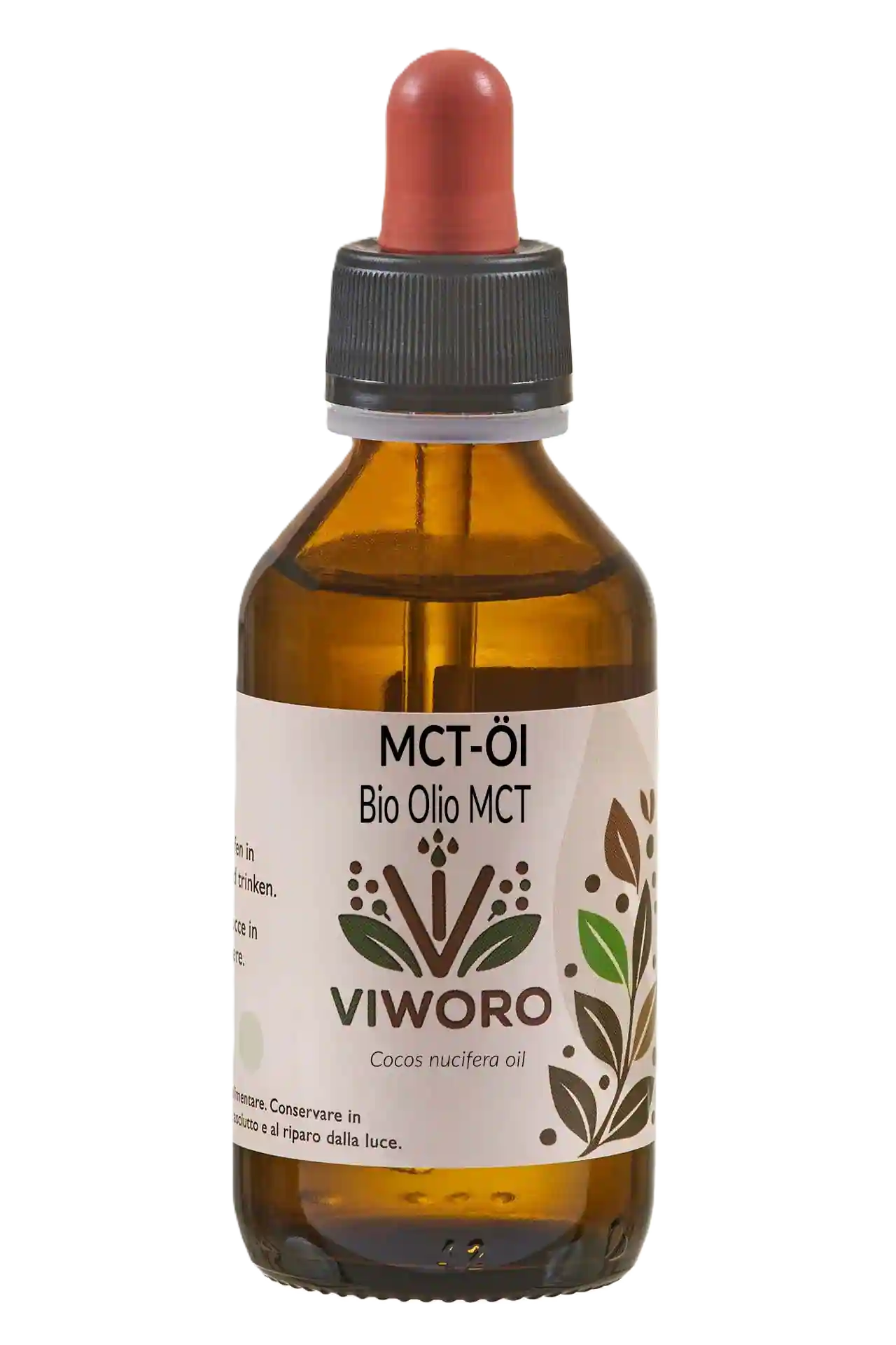 Bio MCT-Öl Viworo in Flasche mit Pipette