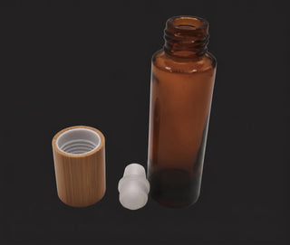Roll-on Fläschchen 15 ml aus dunklem Glas