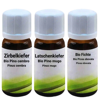 Set di Profumi Legnosi - Pino Mugo, Cirmolo e Abete Biologici - Viworo