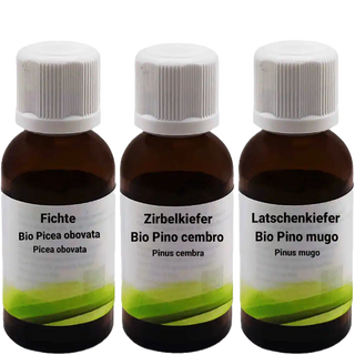 Set di Profumi Legnosi - Pino Mugo, Cirmolo e Abete Biologici 30 ml - Viworo
