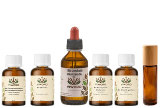 Set Serate d'Estate Viworo con oli da 30 ml, jojoba e flacone roll-on